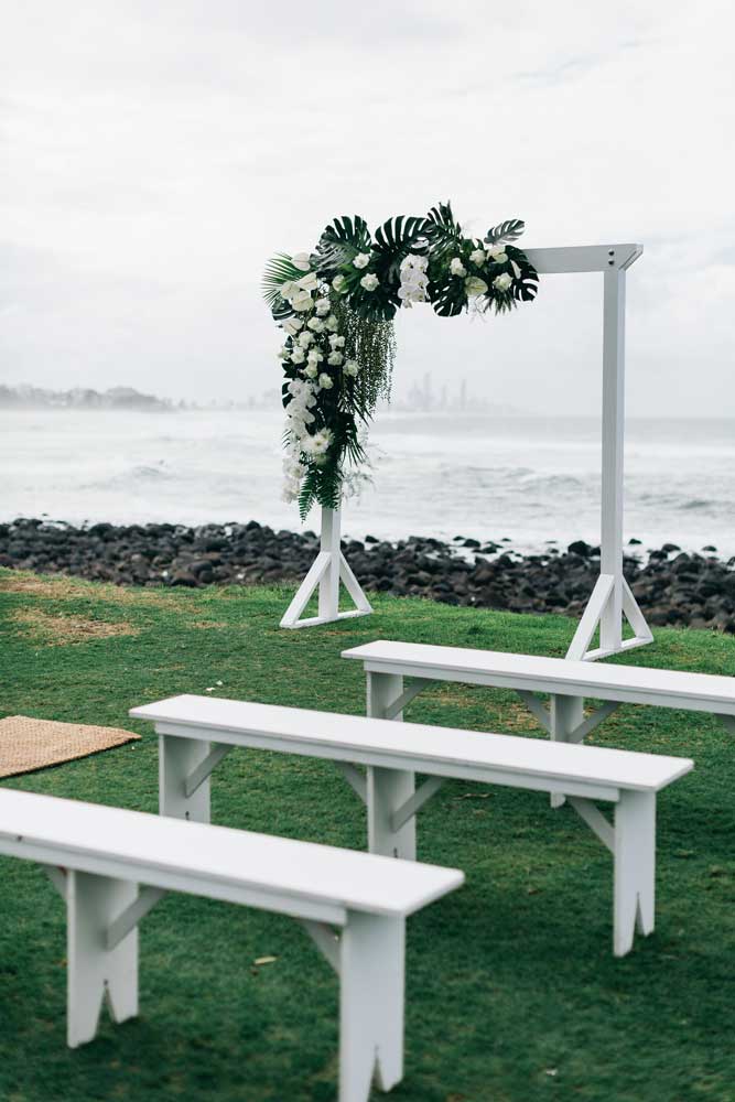 tropical beach wedding ceremony hire